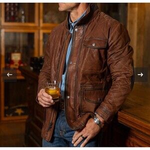 Madison Creek Outfitters Western Cowboy Heavy Leather Sedona Jacket Mens Medium
